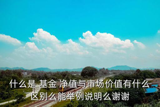 什么是 基金 凈值與市場價值有什么區別么能舉例說明么謝謝