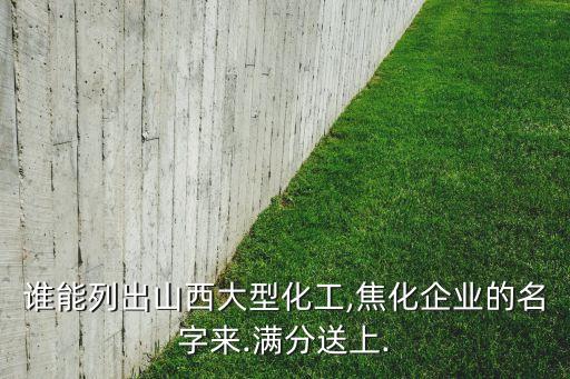 誰能列出山西大型化工,焦化企業的名字來.滿分送上.