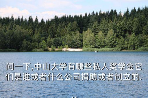 問一下,中山大學有哪些私人獎學金它們是誰或者什么公司捐助或者創立的...