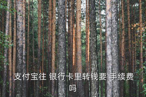 支付寶向銀行卡轉賬手續費