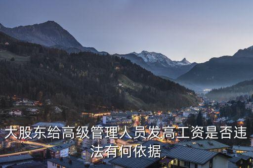 大股東給高級管理人員發高工資是否違法有何依據