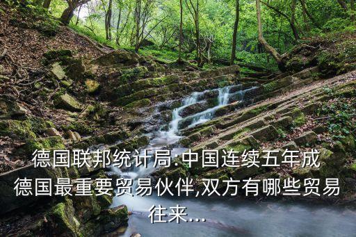  德國聯(lián)邦統(tǒng)計(jì)局:中國連續(xù)五年成 德國最重要貿(mào)易伙伴,雙方有哪些貿(mào)易往來...