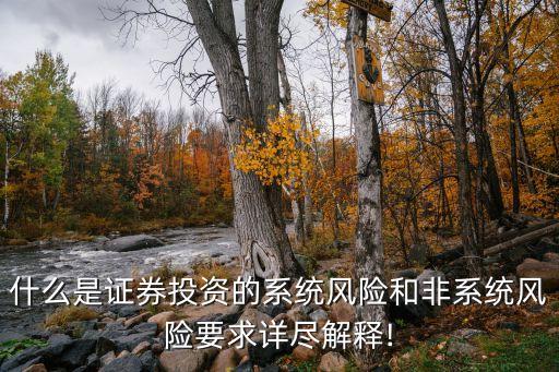 什么是證券投資的系統風險和非系統風險要求詳盡解釋!