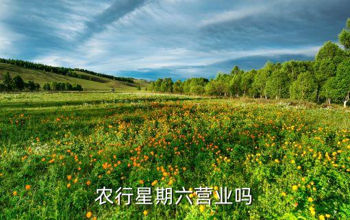 農行星期六營業嗎