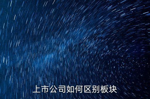 上市公司如何區別板塊