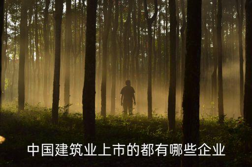 中國建筑業上市的都有哪些企業