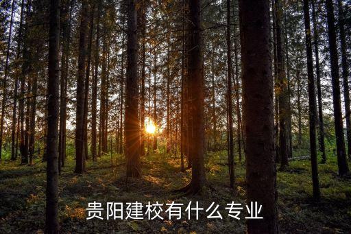 貴陽建校有什么專業