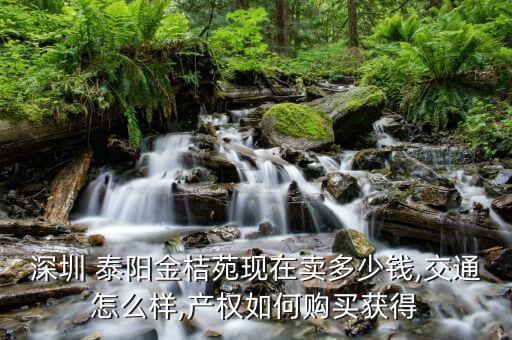 深圳 泰陽金桔苑現在賣多少錢,交通怎么樣,產權如何購買獲得