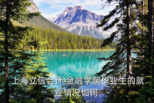  上海立信會計 金融學院畢業生的就業情況如何