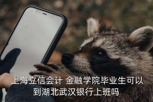  上海立信會計 金融學院畢業生可以到湖北武漢銀行上班嗎