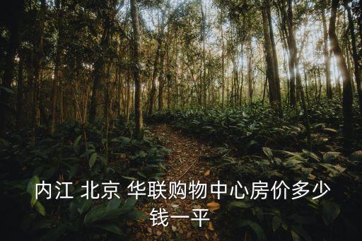  內江 北京 華聯購物中心房價多少錢一平