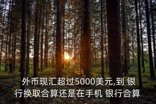  外幣現(xiàn)匯超過(guò)5000美元,到 銀行換取合算還是在手機(jī) 銀行合算
