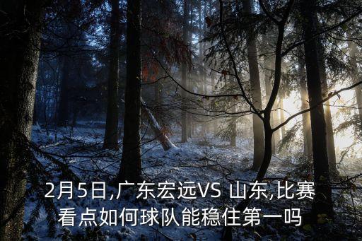 2月5日,廣東宏遠VS 山東,比賽看點如何球隊能穩住第一嗎