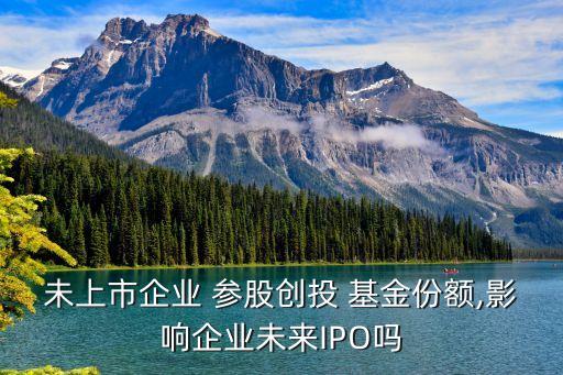 未上市企業 參股創投 基金份額,影響企業未來IPO嗎