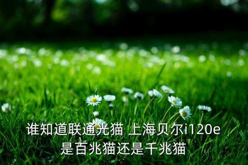 誰知道聯通光貓 上海貝爾i120e是百兆貓還是千兆貓