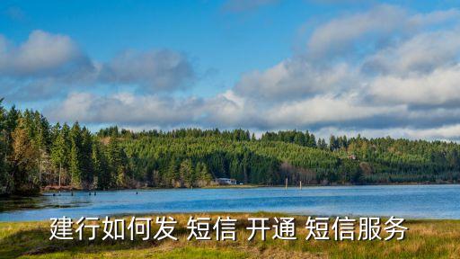 建行如何發 短信 開通 短信服務