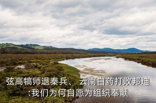 弦高犒師退秦兵、 云南白藥打敗邦迪:我們為何自愿為組織奉獻