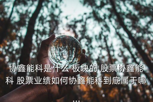 協鑫能科是什么 板塊的 股票協鑫能科 股票業績如何協鑫能科到底屬于哪...