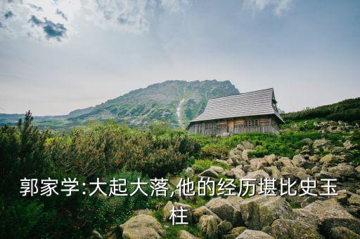 郭家學:大起大落,他的經歷堪比史玉柱
