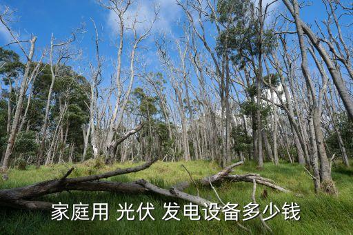 家庭用 光伏 發電設備多少錢