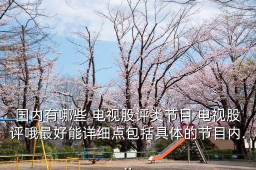 國內有哪些 電視股評類節目 電視股評哦最好能詳細點包括具體的節目內...