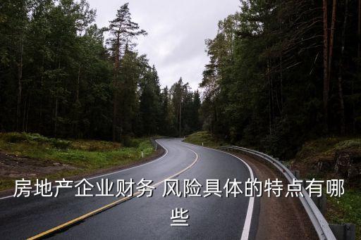 房地產企業財務 風險具體的特點有哪些