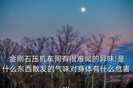  金剛石壓機車間有很難聞的異味!是什么東西散發的氣味對身體有什么危害...
