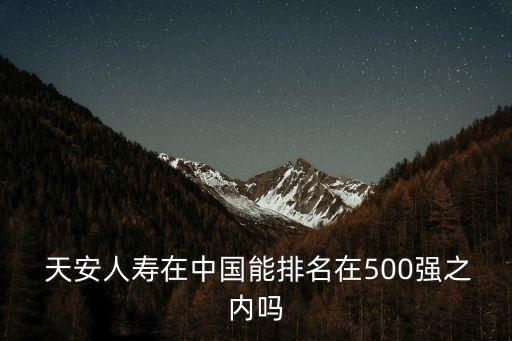 天安人壽在中國能排名在500強之內嗎