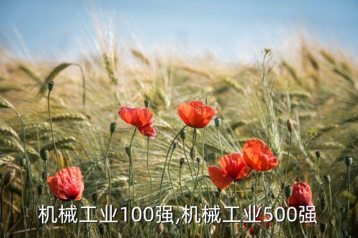 中國機械工業100強,機械工業500強