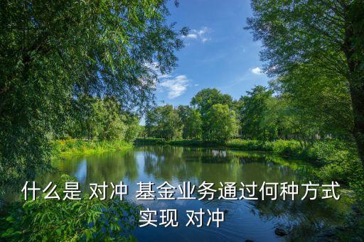 什么是 對沖 基金業務通過何種方式實現 對沖