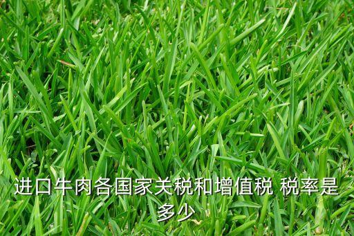 進口牛肉各國家關稅和增值稅 稅率是多少