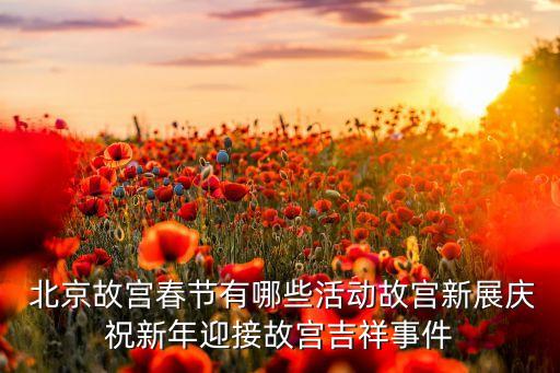  北京故宮春節有哪些活動故宮新展慶祝新年迎接故宮吉祥事件