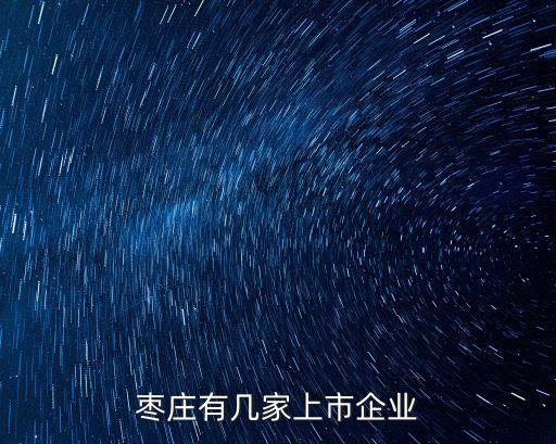 棗莊有幾家上市企業