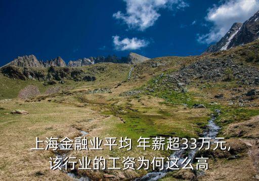  上海金融業平均 年薪超33萬元,該行業的工資為何這么高