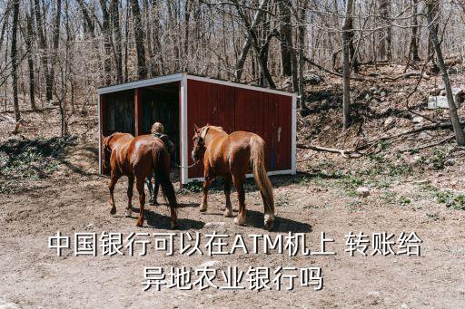  中國銀行可以在ATM機上 轉賬給異地農業銀行嗎