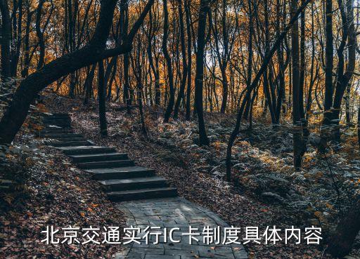  北京交通實行IC卡制度具體內容