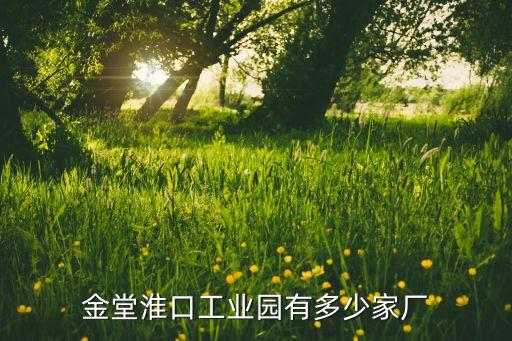 金堂淮口工業園有多少家廠