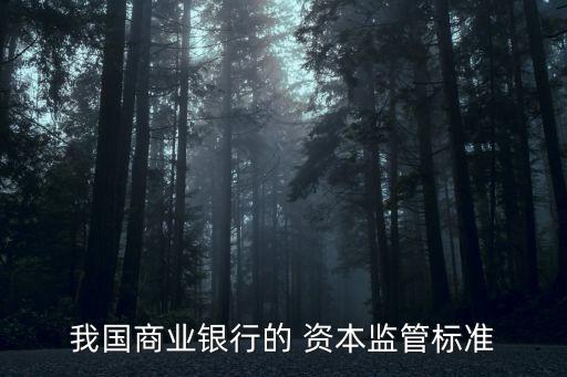 我國商業銀行的 資本監管標準