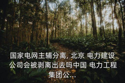 國家電網主輔分離, 北京 電力建設 公司會被剝離出去嗎中國 電力工程集團公...