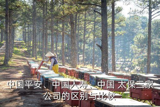 中國平安、中國人壽、中國 太保三家公司的區別與比較