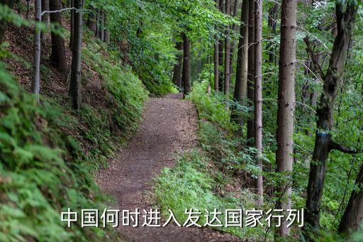 中國何時進入發達國家行列