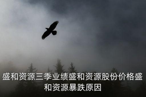 盛和資源三季業績盛和資源股份價格盛和資源暴跌原因