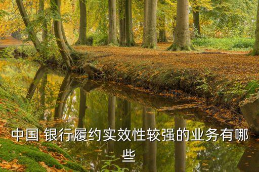 中國 銀行履約實效性較強的業務有哪些