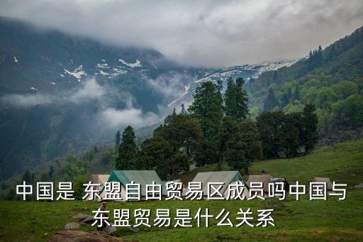中國是 東盟自由貿易區成員嗎中國與 東盟貿易是什么關系