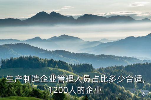 生產制造企業管理人員占比多少合適,1200人的企業