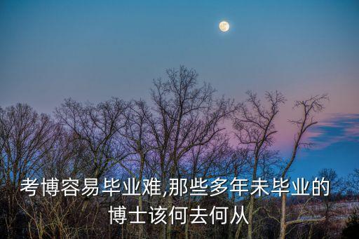 考博容易畢業難,那些多年未畢業的 博士該何去何從