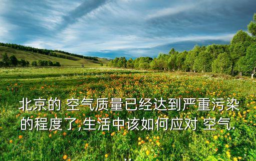  北京的 空氣質量已經達到嚴重污染的程度了,生活中該如何應對 空氣...