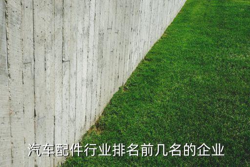  汽車配件行業排名前幾名的企業