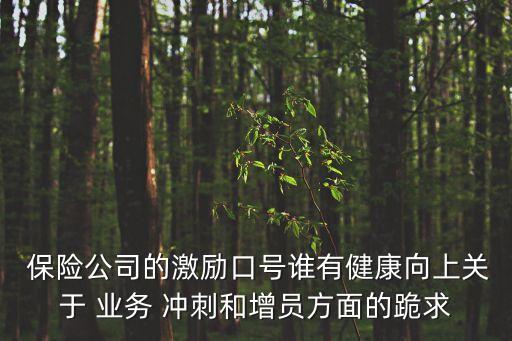 保險公司年底業務沖刺