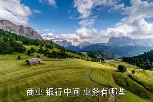 商業 銀行中間 業務有哪些